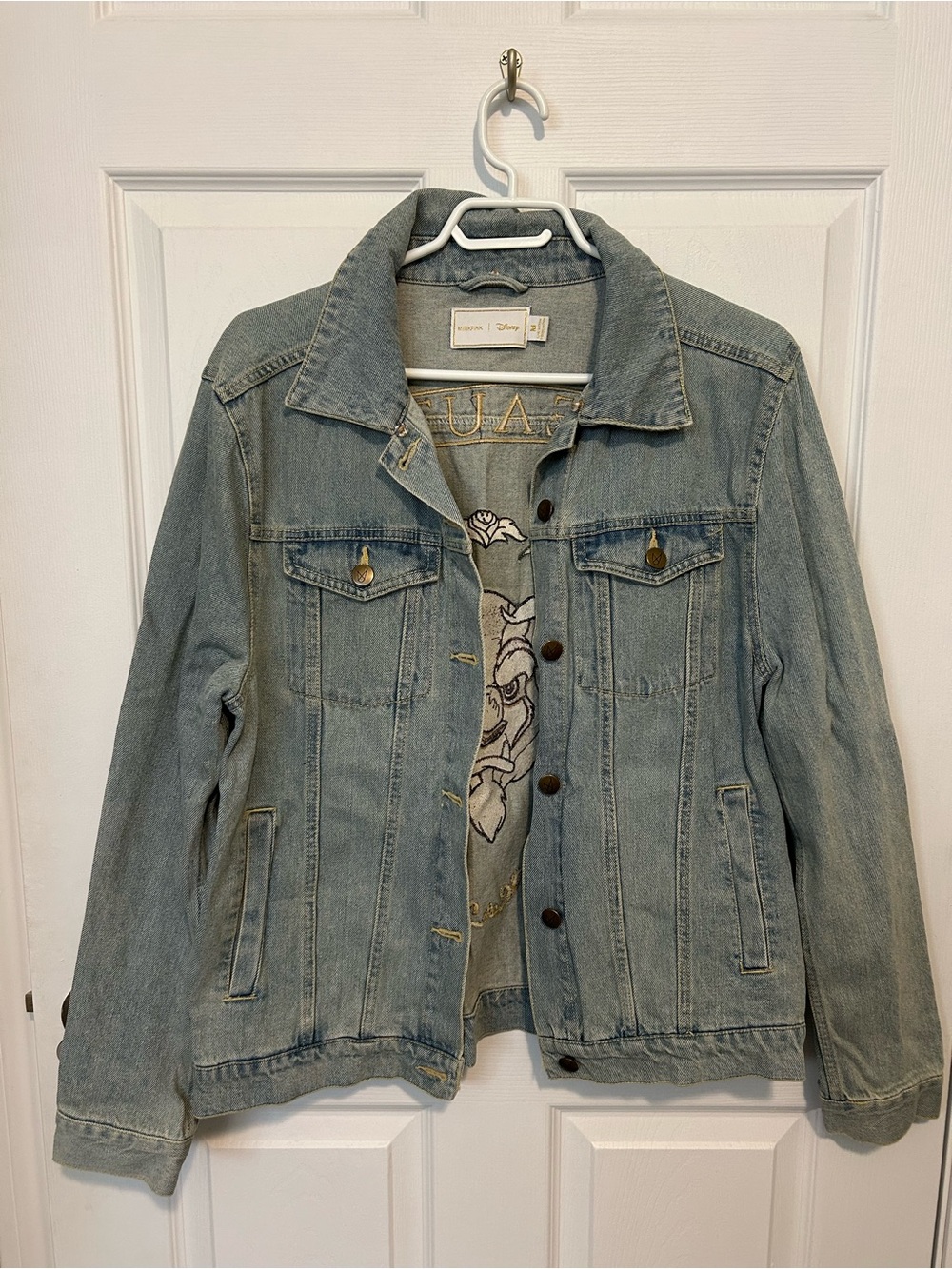 Light Blue Denim Jacket - Disney Beauty and the beast